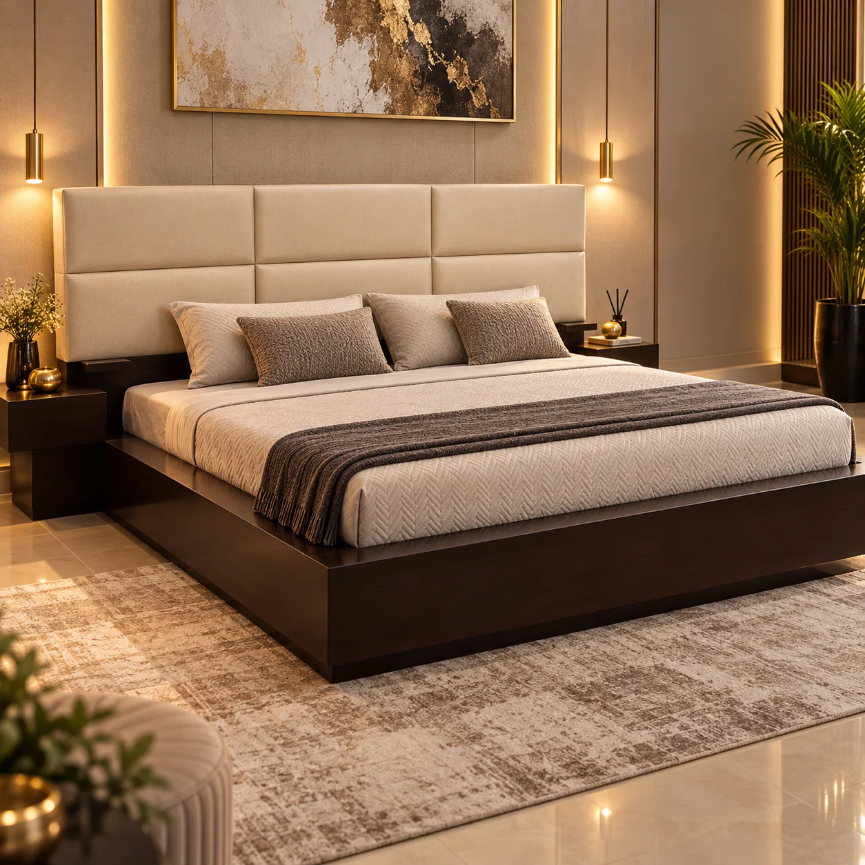 Custom European Bed by Milano Furniture