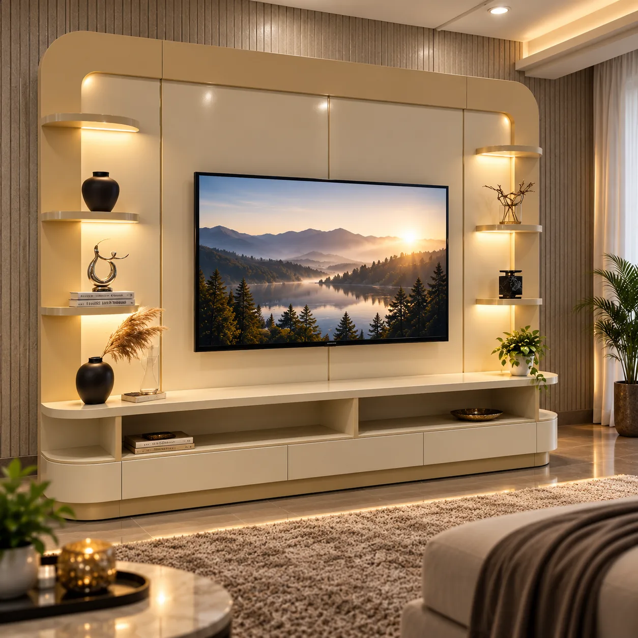 Custom LED Panel & TV Units by Milano Furniture